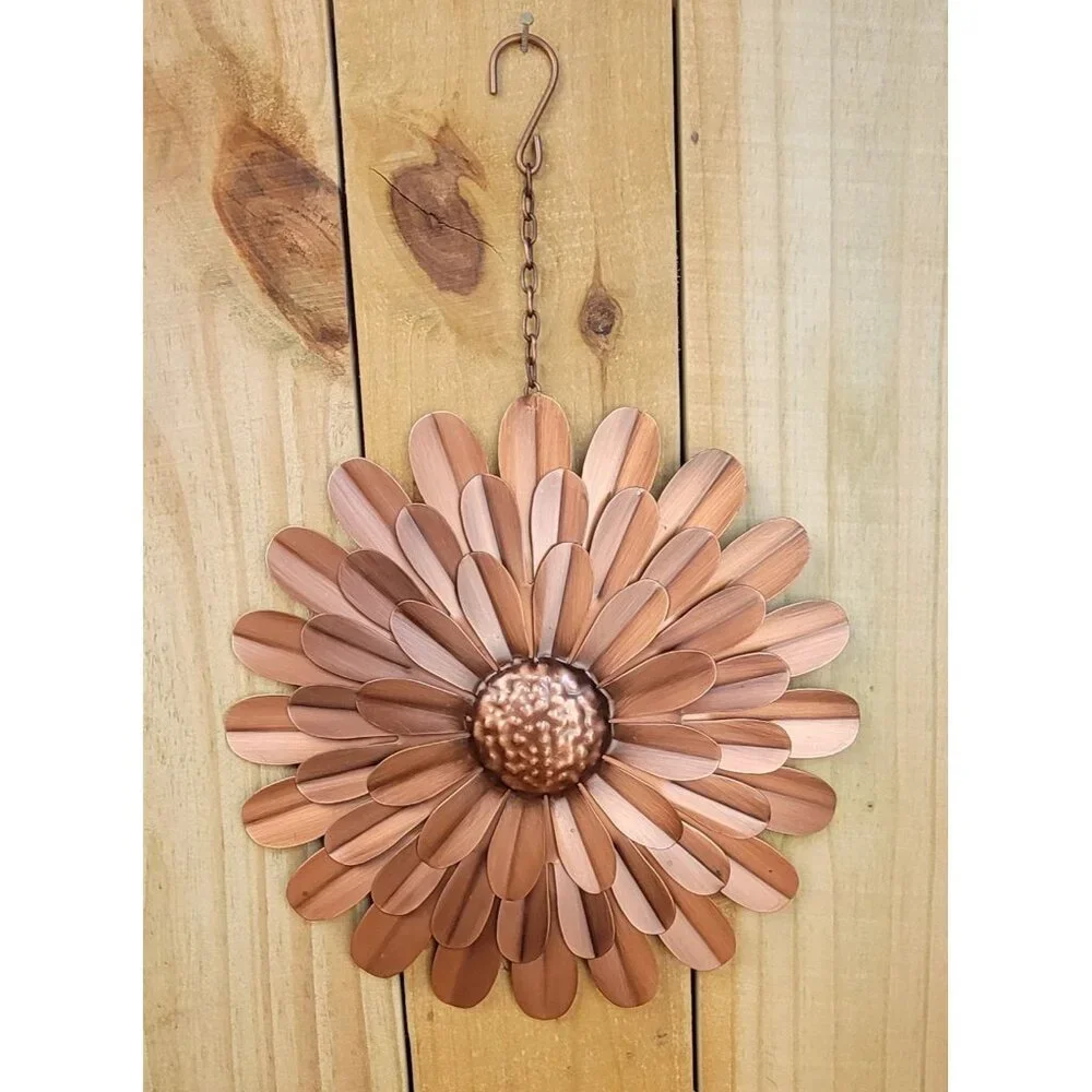 Vintage 1970's Metal Sunflower Sculpture - Picture 3 of 8
